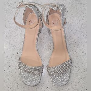 Delicious Silver Glitter Heels